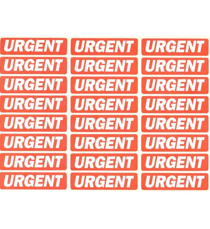 URGENT Sticker Label #U1663